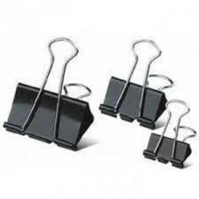 Зажим для бумаг 41мм (12шт) черный Deli E38562