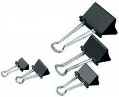 Зажим для бумаг 51мм (12шт) черный Deli E38561 - 26 000 сум / Пачка