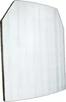 Стальная броне-пластина для бронежилета (Белая)