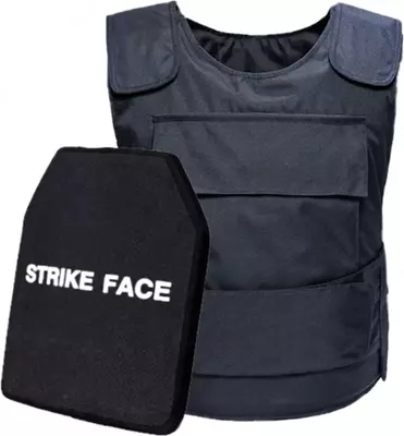 Тактический бронежилет с броне-пластиной IV уровня (Черный)