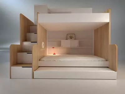 Детская кровать, двухярусная