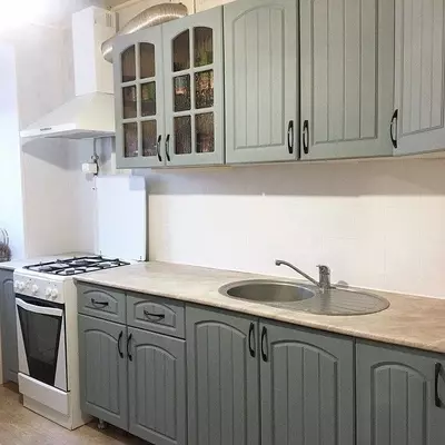 Кухонный гарнитур. Модель № 6 (Серо/зеленый) - от 3 550 000 сум / комплект