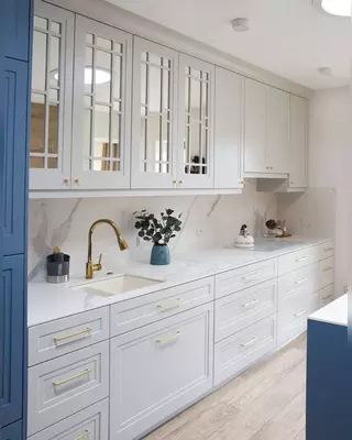 Кухонный гарнитур. Модель № 8 (Белый/Синий)