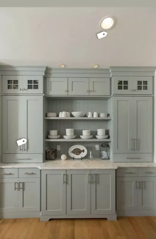 Кухонный гарнитур. Модель № 14 (Серо/Зеленый)