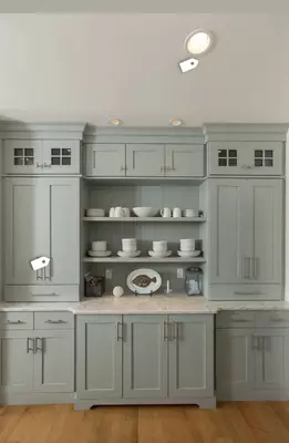 Кухонный гарнитур. Модель № 14 (Серо/Зеленый)