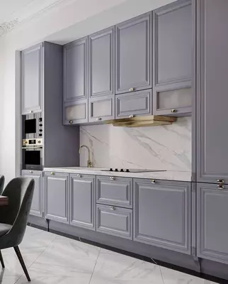 Кухонный гарнитур. Модель № 30 (Матовый светло-серый)