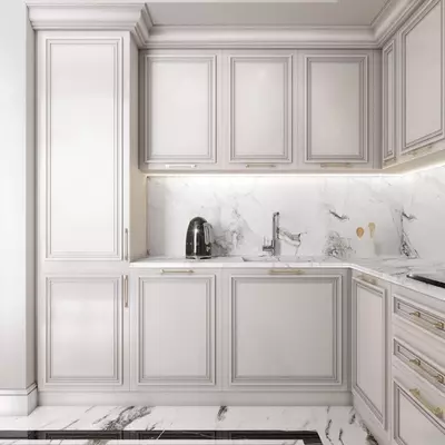 Угловой кухонный гарнитур. Модель № 32 (Белый) - от 3 550 000 сум / комплект