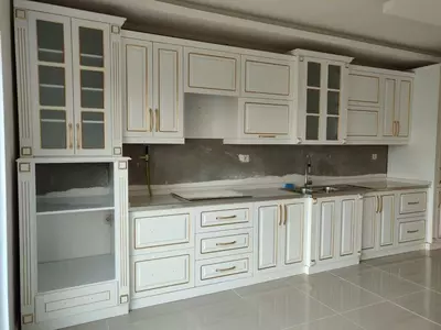 Кухонный гарнитур. Модель № 34 (Белый/Золотистый) - от 3 550 000 сум / комплект