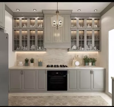 Oshxona garnituri. Model № 36 (ochiq kulrang) - 3 550 000 so'm / to'plamdan