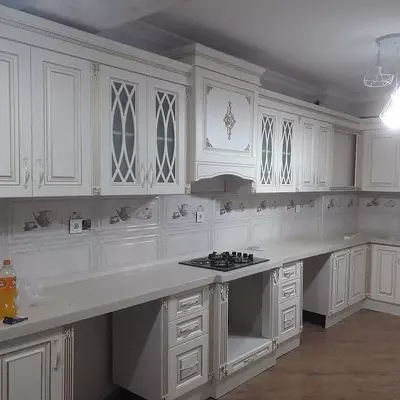 Угловой кухонный гарнитур. Модель № 48 (Белый) - от 3 550 000 сум / комплект