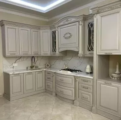 Угловой кухонный гарнитур. Модель № 52 (Светлая платина) - от 3 550 000 сум / комплект