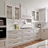 Burchakdagi oshxona to'plami. Model № 53 (Oq/Bezak)