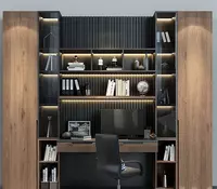 Корпусная офисная мебель. Модель № 1 (Черный/Дерево)