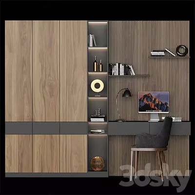 Kabinet ofis mebellari. Model № 4 (qora/yogʻoch) - 3 450 000 so'm / to'plamdan