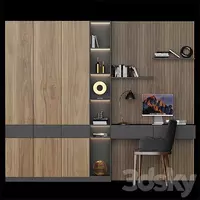 Корпусная офисная мебель. Модель № 4 (Черный/Дерево) - от 3 450 000 сум