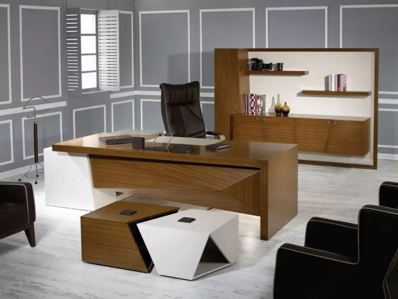 Kabinet ofis mebellari. Model № 7 (oq/yog‘och)