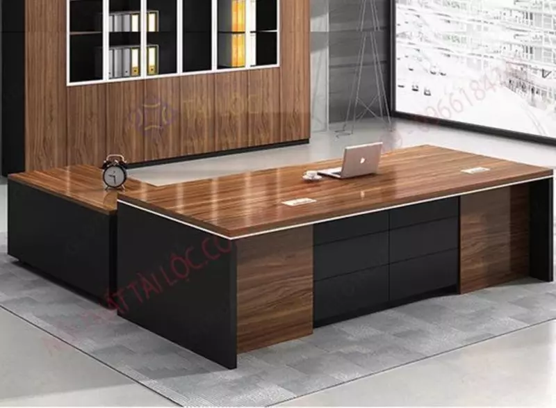 Корпусная офисная мебель. Модель № 22 (Дерево/черный)