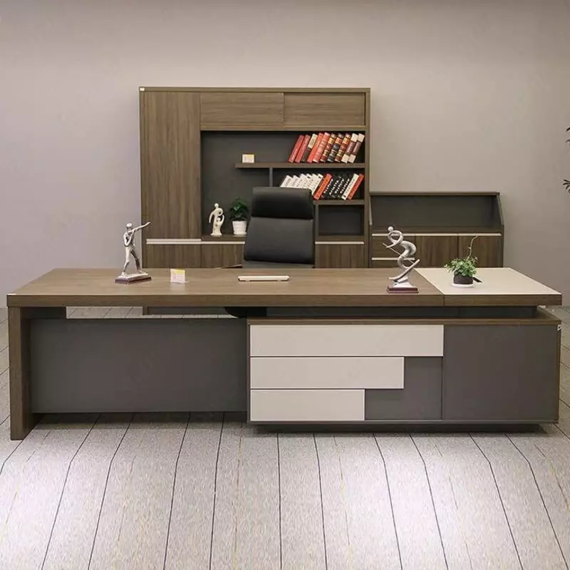 Kabinet ofis mebellari. Model № 26 (Fındık/qora/oq)