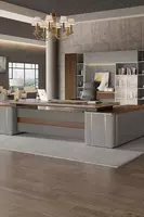 Корпусная офисная мебель. Модель № 27 (Серый/Дерево)