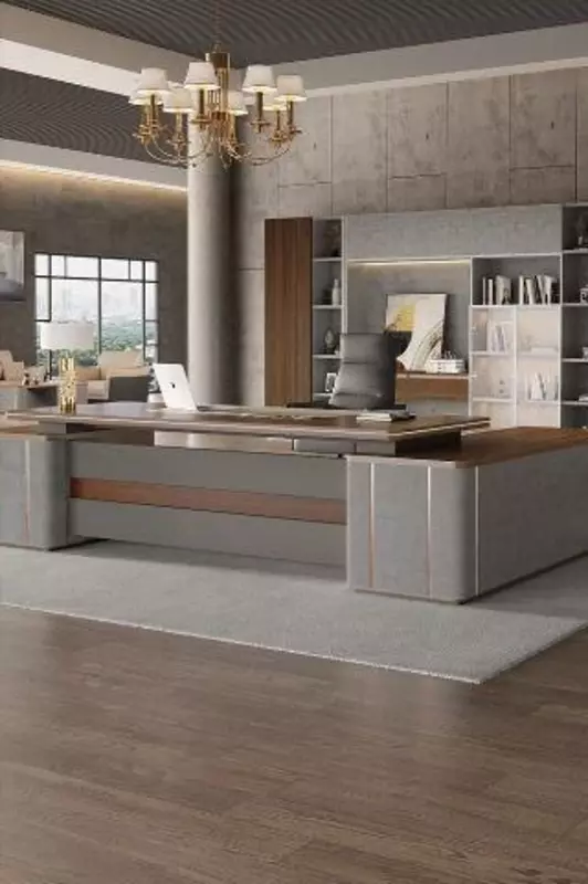 Корпусная офисная мебель. Модель № 27 (Серый/Дерево) - от 3 450 000 сум