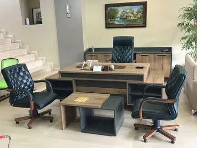 Kabinet ofis mebellari. Model № 37 (yog‘och/qora) - 3 450 000 so'm / to'plamdan