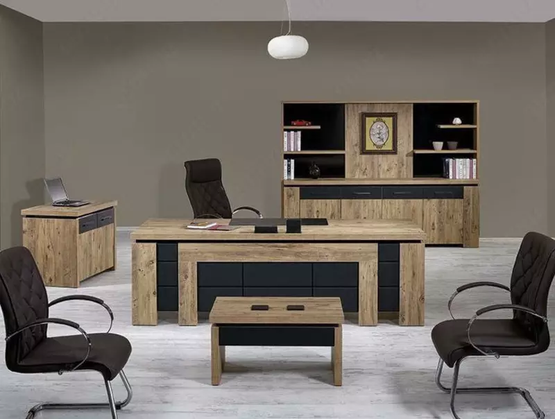 Корпусная офисная мебель. Модель № 41 (Сосна/черный)