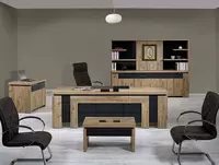 Корпусная офисная мебель. Модель № 41 (Сосна/черный)