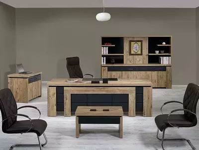 Kabinet ofis mebellari. Model № 41 (Qarag'ay/qora) - 3 450 000 so'm / to'plamdan