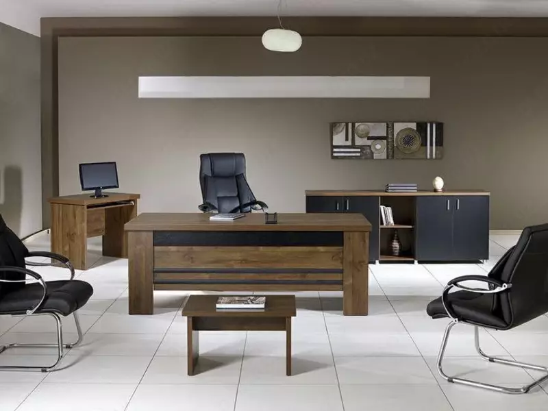 Корпусная офисная мебель. Модель № 45 (Ясень/черный)