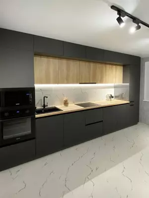 Oshxona to'plami (to'g'ri) Model № 001 (To'q kulrang/sutli)