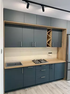 Oshxona to'plami (to'g'ri) Model № 005 (kulrang ko'k)