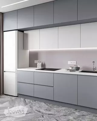 Oshxona to'plami (to'g'ri) Model № 014 (Och kulrang/oq)