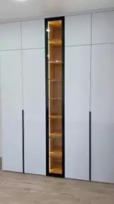 Ko'p funktsiyali 4 eshikli shkaf (8 javon) Model № 008 (Oq/qora) - 1 240 000 so'm / kv.m