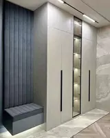 Ko'p funksiyali 4 eshikli shkaf (6 javon.) Model № 010 (Oq/qora) - 1 240 000 so'm