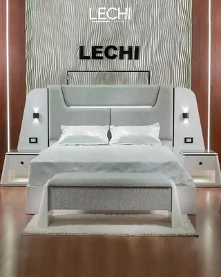 Современная двух-спальная кровать ( тумбы