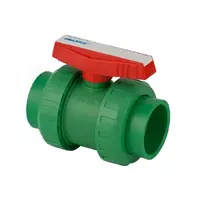 Шаровой кран PP True Union (зеленый)