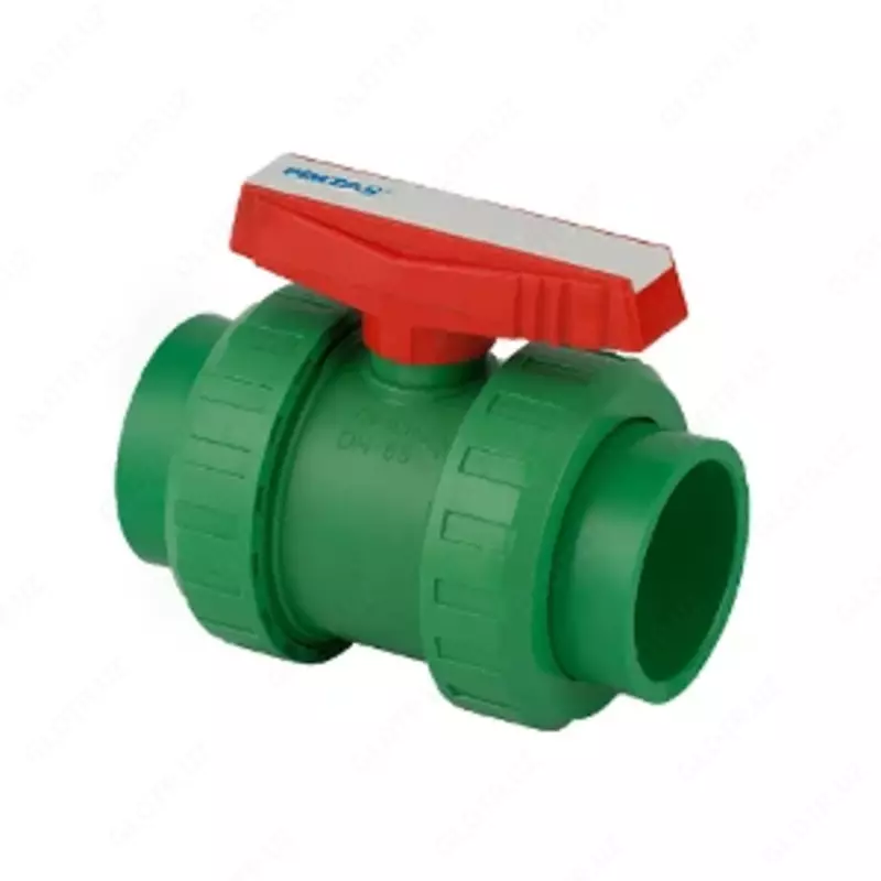 Шаровой кран PP True Union (зеленый)