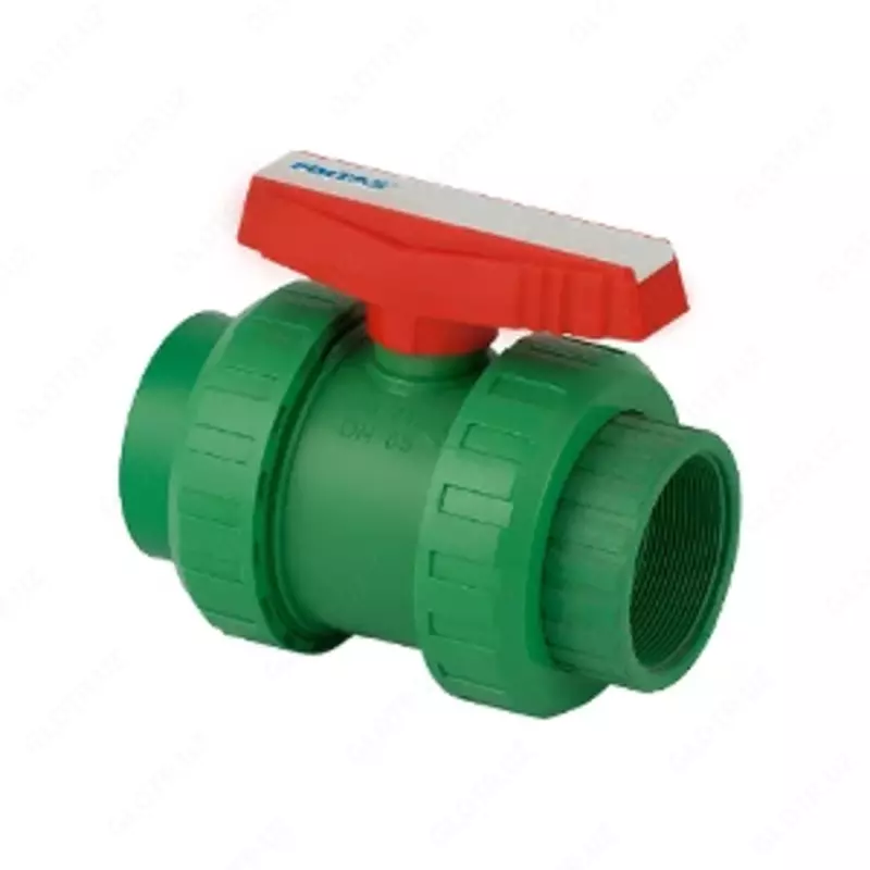 Bir tomonlama urg'ochi ipli PP sharli klapan (yashil)