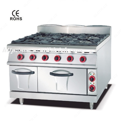 Газовая плита с 6 конфорками  жарочным шкафом и газовой духовкой MA-996G-A - 