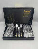 Vikalina 0175 pichogi toplami (oltin qoplamali)  36 ta buyum  zanglamaydigan polat  sovga qutisi. (Assortiment)