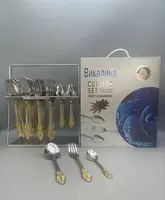 Vikalina 518 ta stenddagi pichoqlar toplami (oltin bilan qoplangan)  36 ta buyum  zanglamaydigan polat  sovga qutisi. (Assortiment)