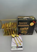  Vikalina 037 stendidagi pichoqlar toplami (oltin bilan qoplangan)  36 ta buyum  zanglamaydigan polat  sovga qutisi. (Assortiment) - 
