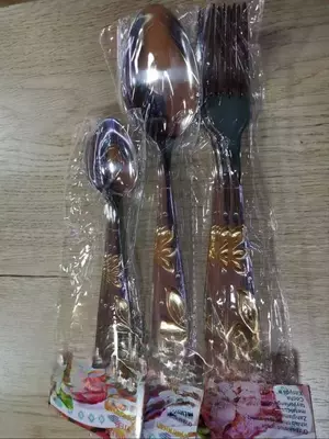 Vikalina 020 pichogi toplami (oltin qoplamali)  6 ta buyum  zanglamaydigan polat