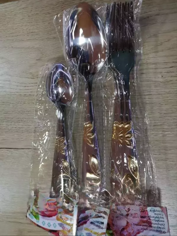 Vikalina 020 pichogi toplami (oltin qoplamali)  6 ta buyum  zanglamaydigan polat