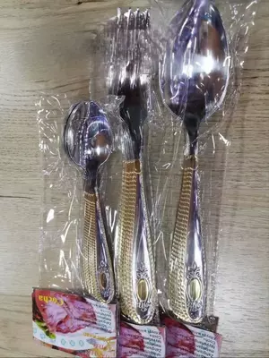 Vikalina 050 pichogi toplami (oltin qoplamali)  6 ta buyum  zanglamaydigan polat