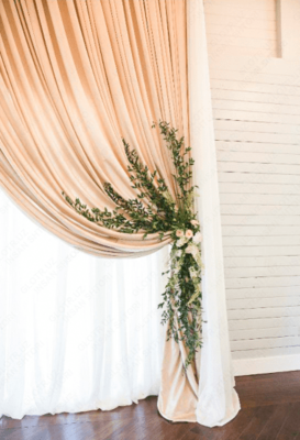 Комбинированные шторы в свадебном стиле