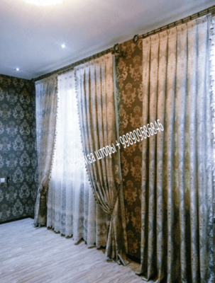 Комбинированные шторы в классическом стиле