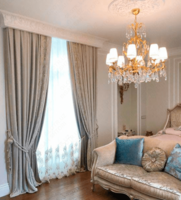 Услуги по пошиву комбинированных штор в классическом стиле