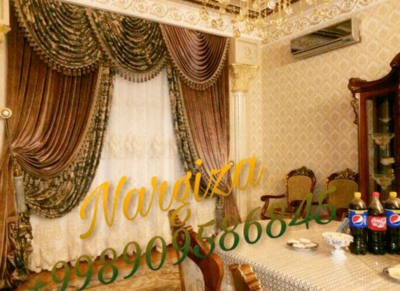 Услуги по пошиву комбинированных штор в дворцовом стиле - от 100 000 сум