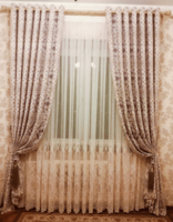 Услуги по пошиву комбинированных штор в классическом стиле